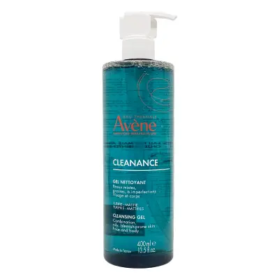 Avène Cleanance Cleansing Gel 400ml It soothes sensitive, oily, and acne-prone skin, leaving it clean, fresh, and comfortable with daily use.
