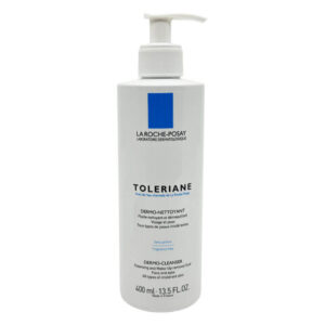 La Roche Posay Toleriane Dermo Milky Cleanser gently cleanses without over-drying to remove waterproof makeup, dirt and oil on the face and eyes.