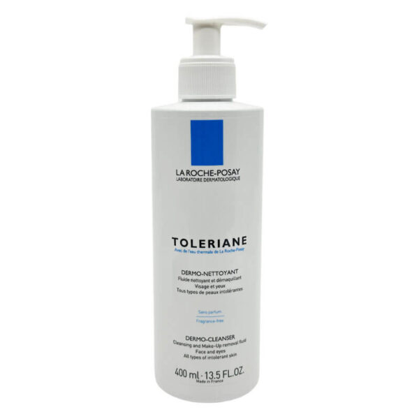 La Roche Posay Toleriane Dermo Milky Cleanser gently cleanses without over-drying to remove waterproof makeup, dirt and oil on the face and eyes.