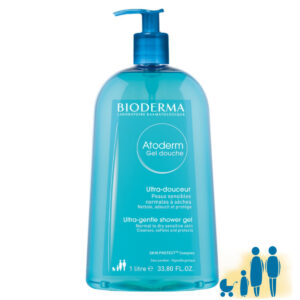 Bioderma Atoderm Gentle Shower Gel 1000 ml [Suitable to Whole Family] Made in France.