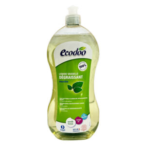 Cleans and degreases washing-up thoroughly. Contains organic essential oil of mint fragrance & Organic Vinegar.