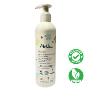 Melvita Organic Baby Gentle Cleasing Gel for body & hair ,respecting the PH of the skin & hydrolipidic film