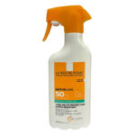 La Roche-Posay Anthelios Family Spray SPF50+ is a water-resistant sunscreen that offers superior protection for the whole family.