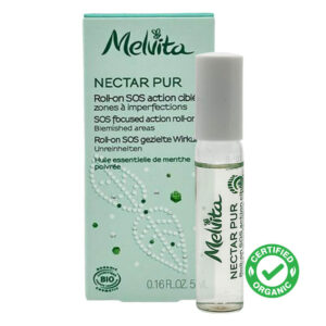 Melvita Nectar Pur SOS Roll-On is an organic solution for tackling blemishes effectively.